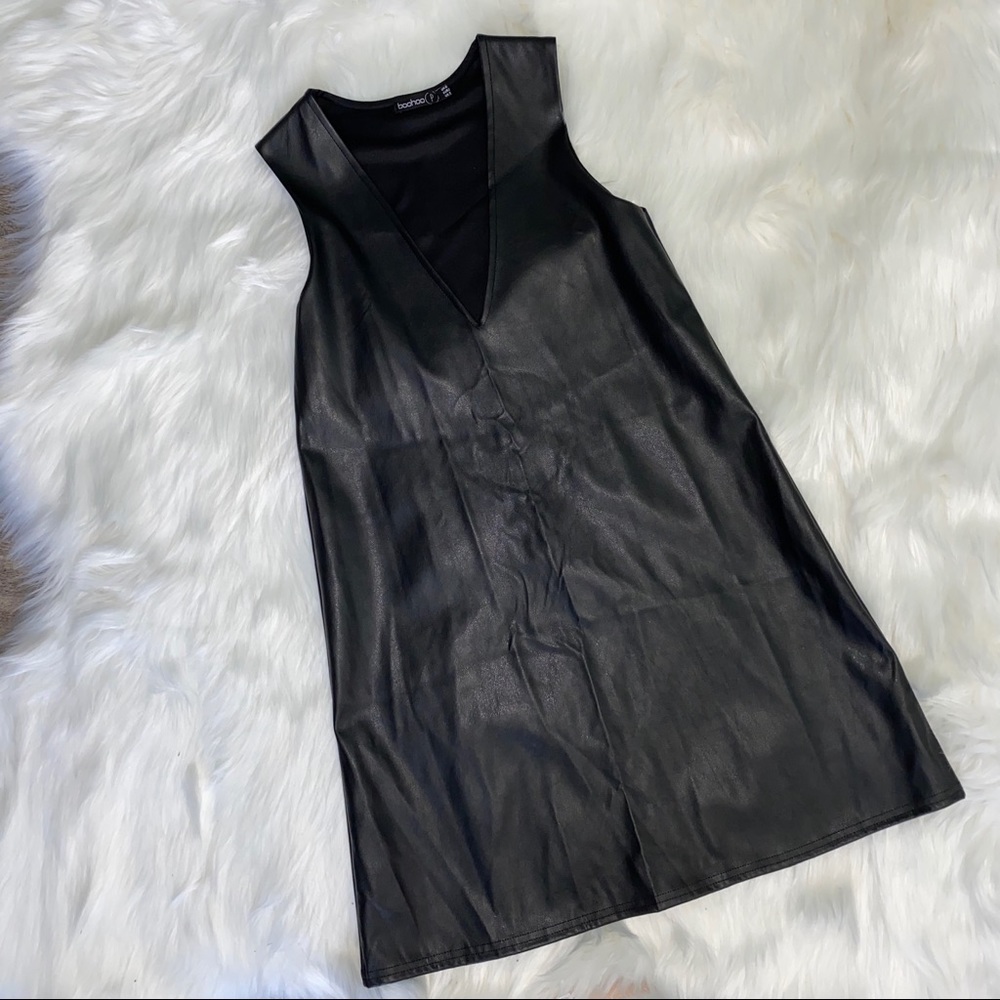 Faux Leather Dress